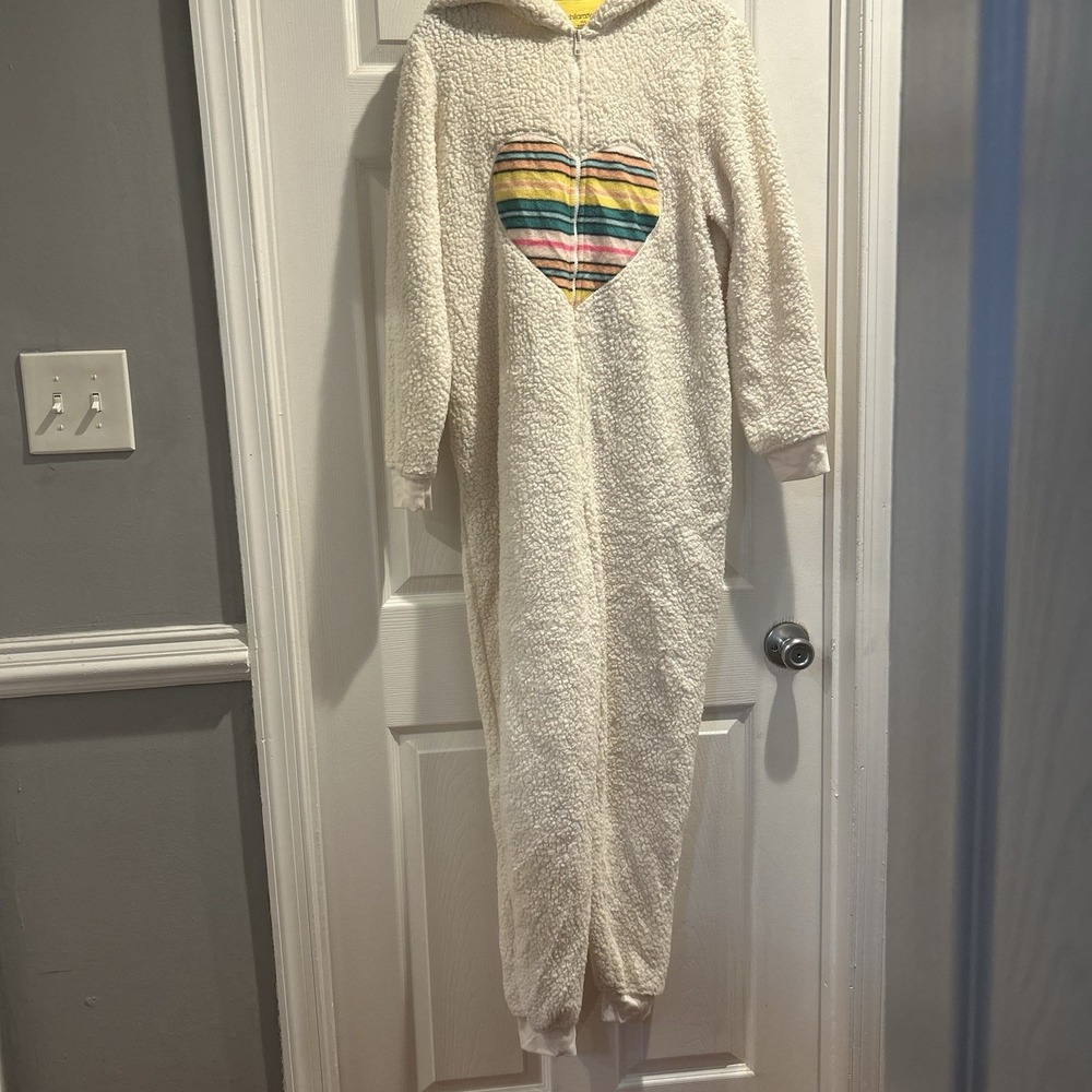 Women's Fuzzy Llama Fleece One Piece  Sleepwear size M
